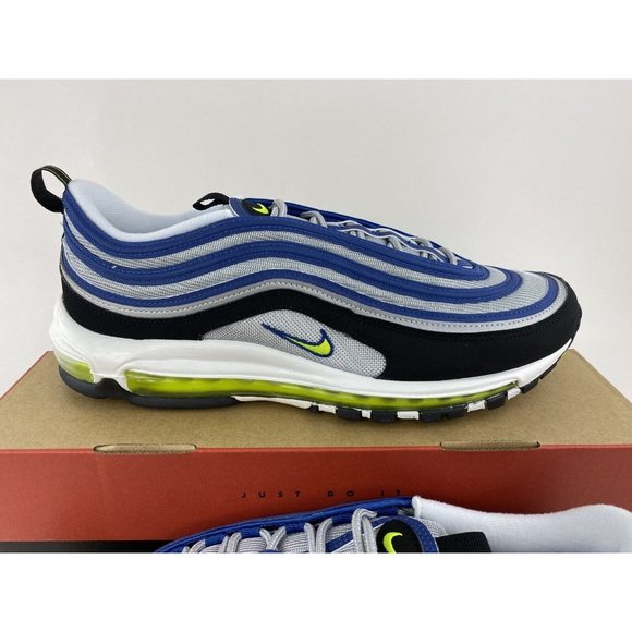 Nike Air Max 97 OG Atlantic Blue Men's Sneakers Shoes Voltage Yellow DM0028 400 - Picture 5 of 12